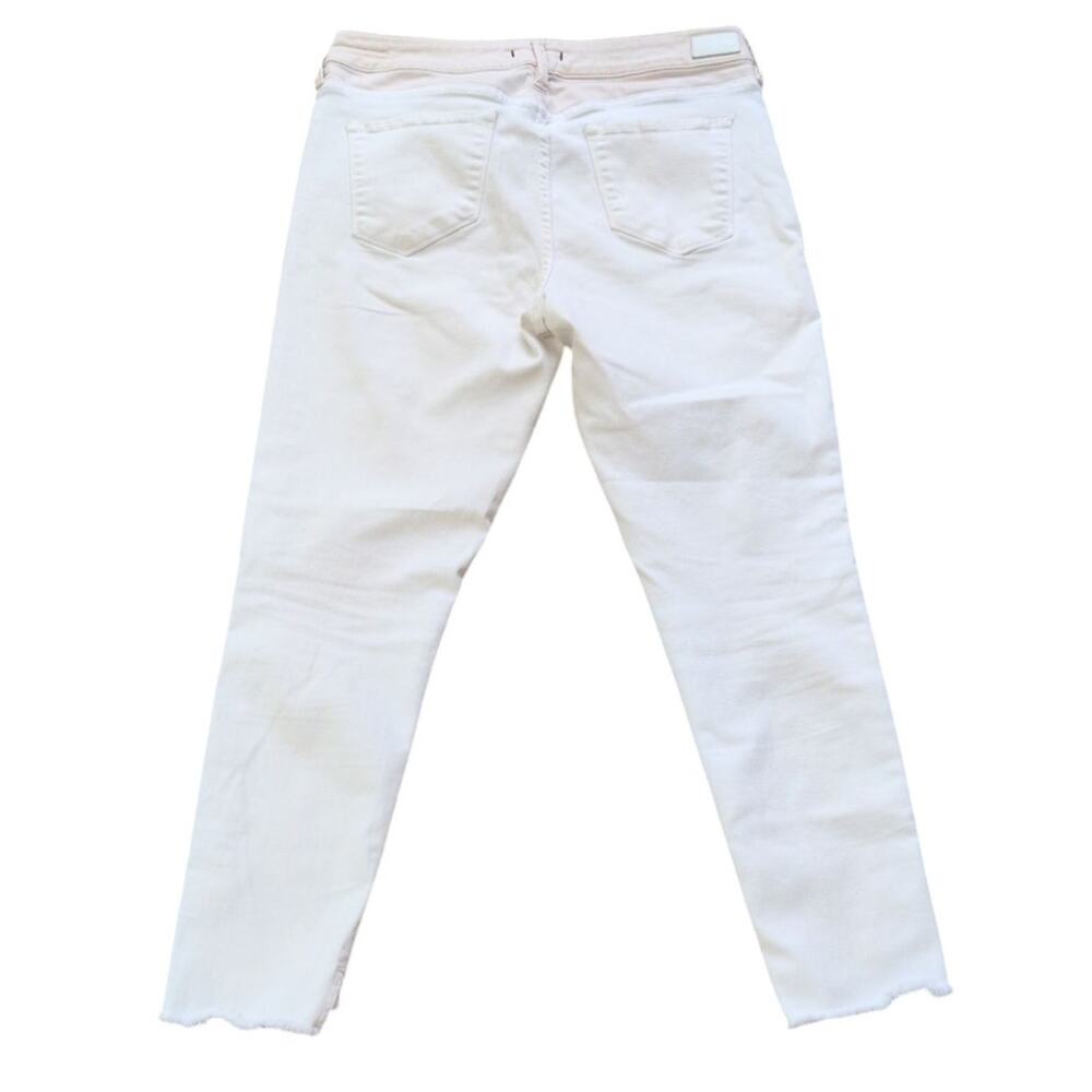 Dear John White Crop Jeans with Beige Waistband Size 30 - Picture 5 of 6